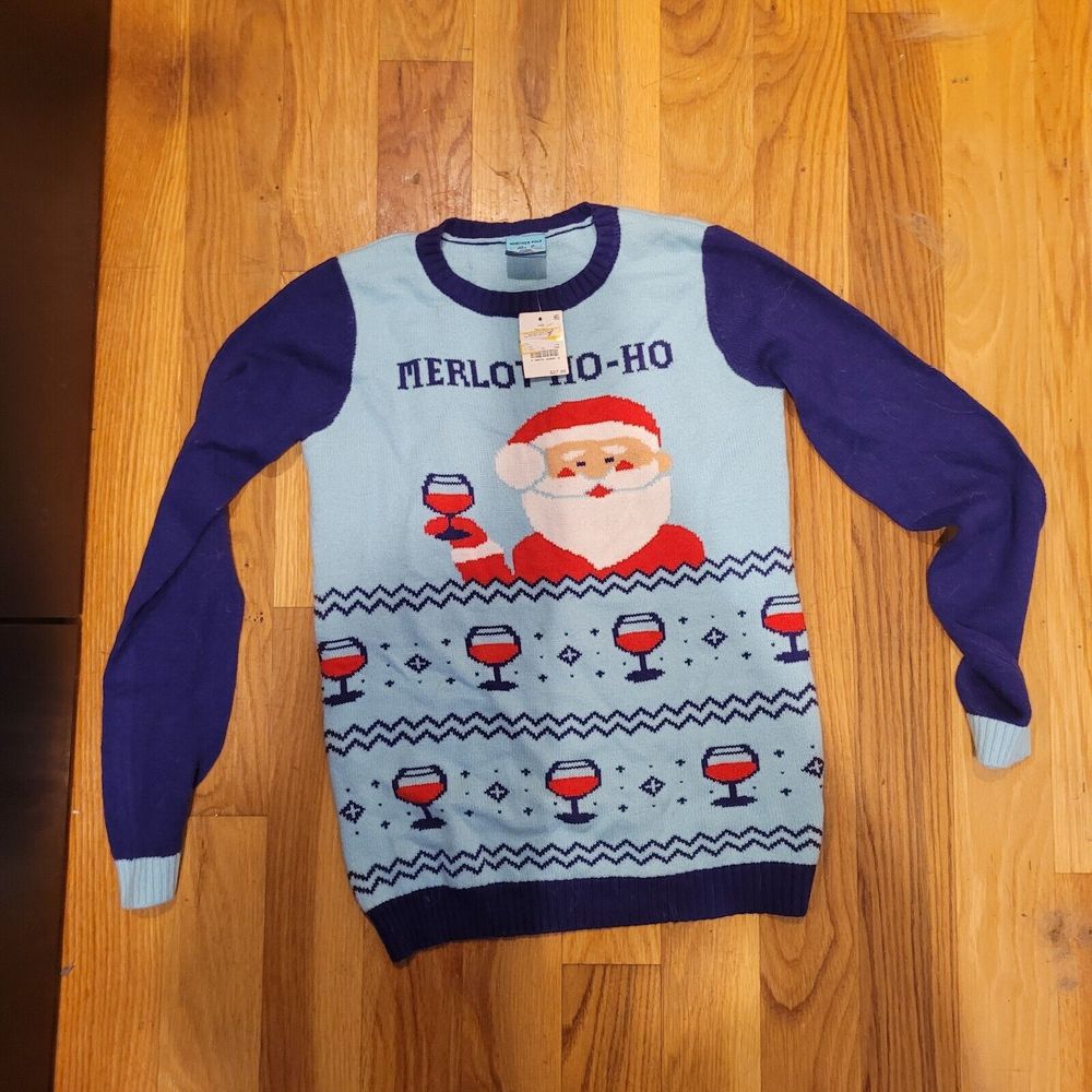 NWT Merlot-Ho-HO Ugly Christmas SWEATER Size SMALL